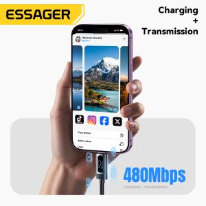 ESSAGER ES-X64 Series 29W USB-C to Lighting Charging Cord Data Cable with