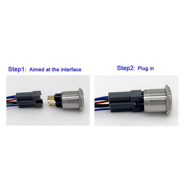 IP67 Push Button Switch Socket Connector , 22mm Push Button Switch Wiring Socket