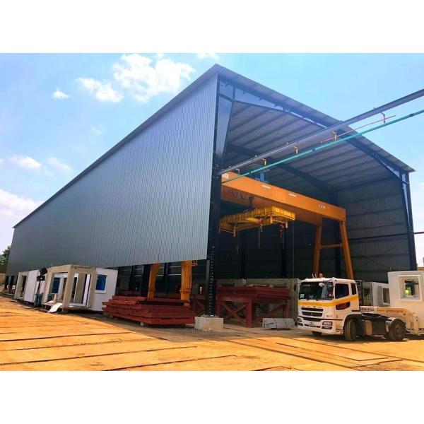 Prefabricated H Section Steel Frame Structural Warehouse with Overhead Crane