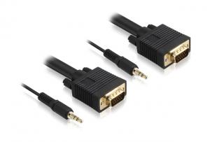 China High speed VGA+ 3.5mm Cable VGA to 3.5mm Audio Cable,VGA+3.5mm Stereo Audio Cable on sale