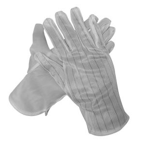 Quality ESD Antistatic Stripe PU Palm Coated Gloves for Cleanroom for sale