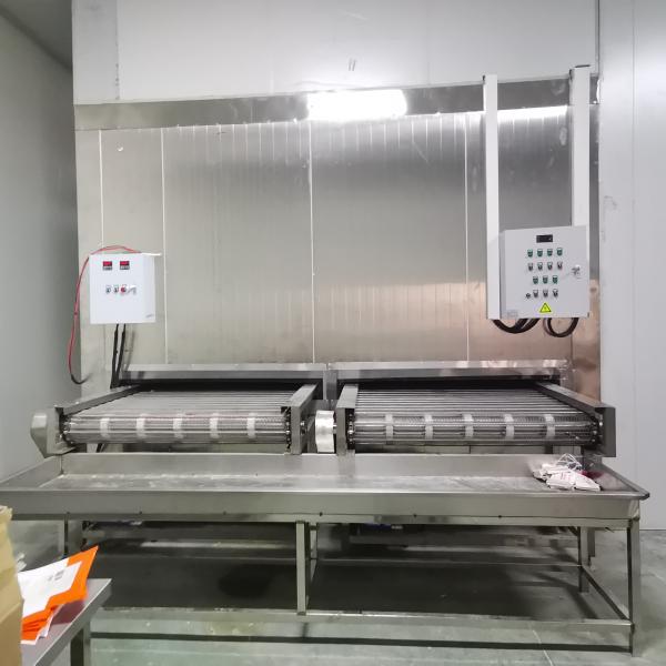 Food Industrial Quick Tunnel Freezer 1000kg/H For Continuous Quick Freezing Work