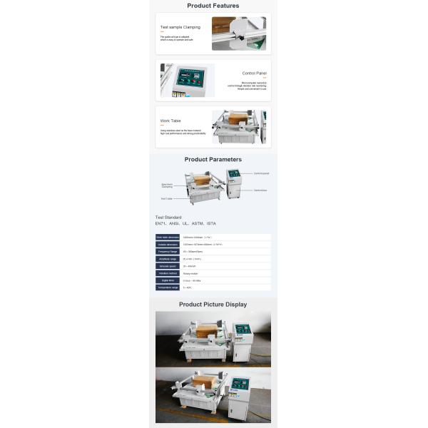 ASTM 40km/h Vibration Test Equipment Vibration Table Simulator Machine