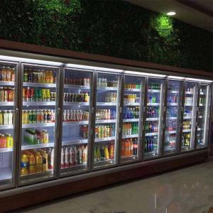 China Glass Door 380V Supermarket Refrigeration Equipments on sale