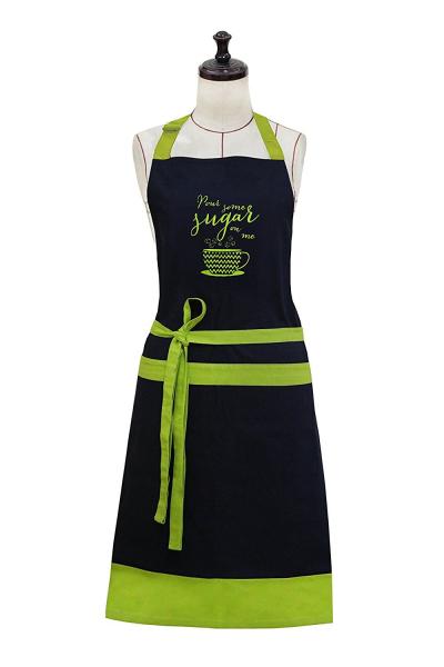 Buy Embroidered 100% Cotton Professional Apron for Men & Women with Adjustable Neck & Centre Pockets Perfect for Cooking at wholesale prices
