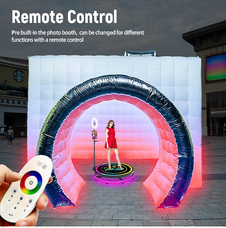 Vogue Photo Booth Led Enclosure Portable Inflatable Photo Booth Customized Color Size Doors