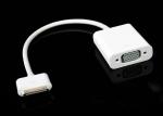 White Plug And Play Apple IPad / IPhone 4 / IPod Touch Female VGA Adapte