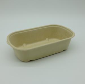 China Hot Cold Molded Pulp Trays Microwavable No Artificial Coating Natural Kraft Color on sale