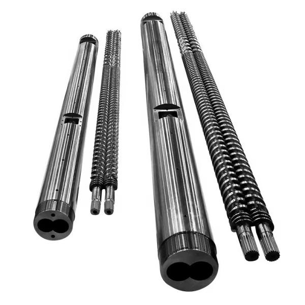 Hard Chrome Plating Parallel Screw And Barrel For Twin Screw Extruders And Sizing Measuring Service Free