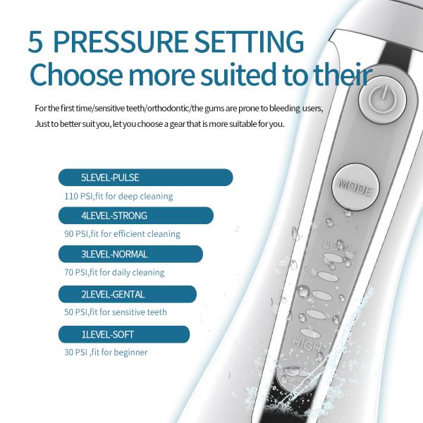 New Product High Quality Electric Water Flosser Oral Irrigator for Teeth Cleaning with Factory Price