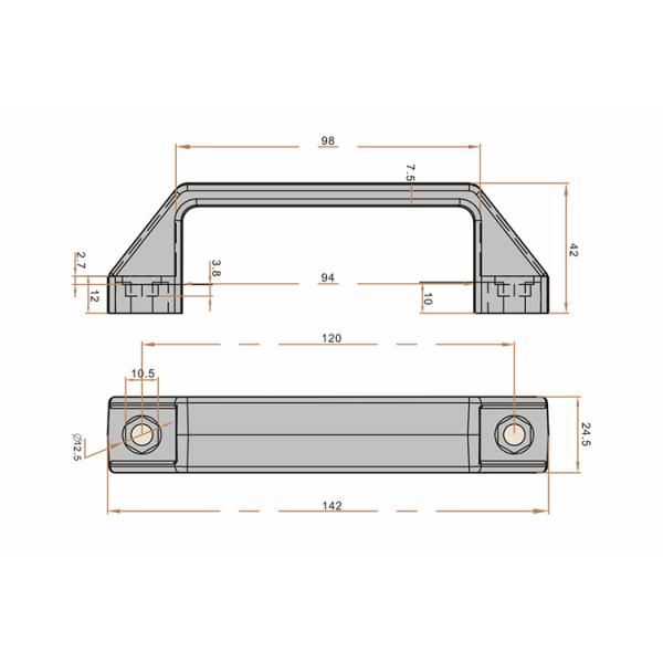 Hardware Accessories Zinc Alloy Die-cast Plastic Door Handle
