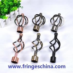 Quality Classical delicate iron curtain rod finials for home decoration for sale