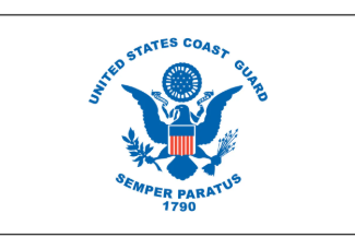 US Coast Guard Flag Water Resistant Double-Needle Lockstitch 4 Rows Stitching