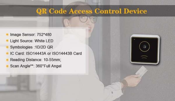 RJ45 PDF417 QR Code Reader Access Control Support TCP UDP HTTP