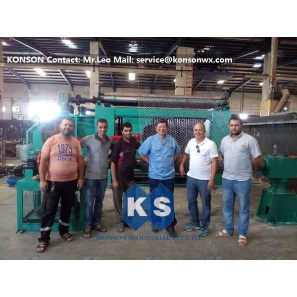22kw 80 X 100mm Hexagonal Wire Netting Machine With PLC Control System