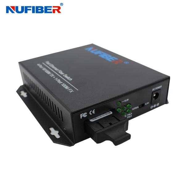 100M Dual Fiber Optical Fiber Switch Tx To Fx Support MAC Self Learning