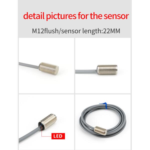 12V / 24V DC M12 Inductive Proximity Sensor IP67 High Precision Long Life