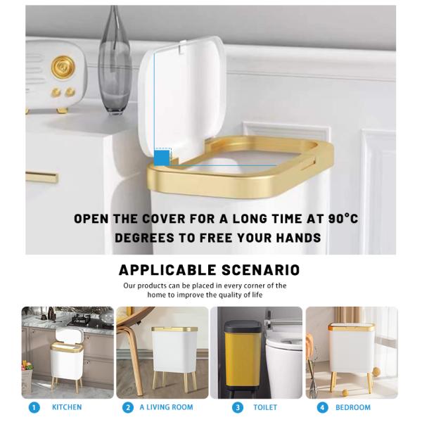 Household Indoor Trash Can With Legs Large Garbage Can With Legs