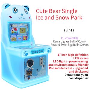 Quality 17-inch Cute Bear Coin-Operated Game Machine Ice And Snow Park Arcade Game Machine 220V for sale