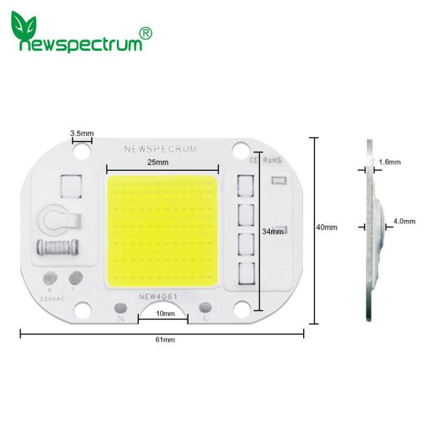 50W 220v Cob Led Module 3000k 20W 30W Solderless For Grow Light/
