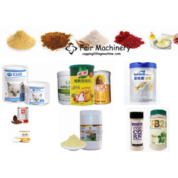 2.8KW Spice Bottle Filling Machine , 30BPM 500G Bottle Powder Filling Machine