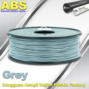 Quality Grey ABS 3D Printer Filament 3mm / 1.75mm 1.0 Kg / Roll Filament for sale