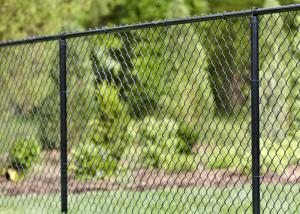 Quality 30mm-60mm Mesh 5ft Black Chain Link Fence 6 Ft Vinyl Coated for sale