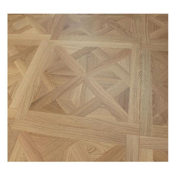 A/B Grade European Oak Versailles Panels Flooring with Brushed UV Lacquer and Tongue & Groove Joint