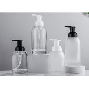 Quality 250ml 375ml Glass Cosmetic Soap Foam Pump Bottle Recyclable for sale