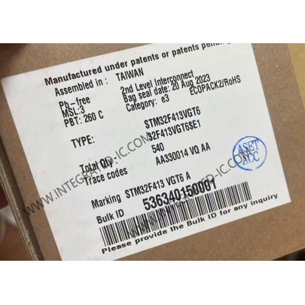 Buy Microcontroller MCU STM32F413VGT6 1MB FLASH 100LQFP Microcontrollers IC at wholesale prices