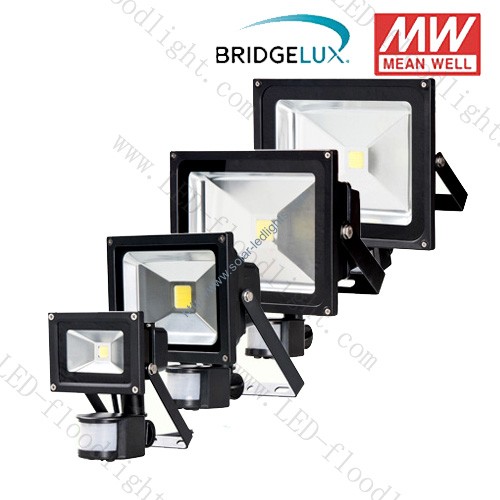 Solar powered flood light with sensor PIR /F40W led flood light wih sunpower panel