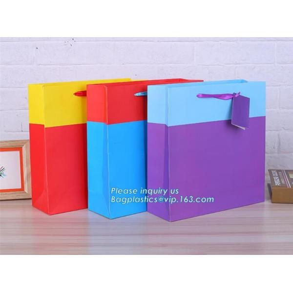 Luxury promotion candy paper carrier bag with handle,Luxury Solid Color Printing Logo Printed Paper Carrier bag for Shop