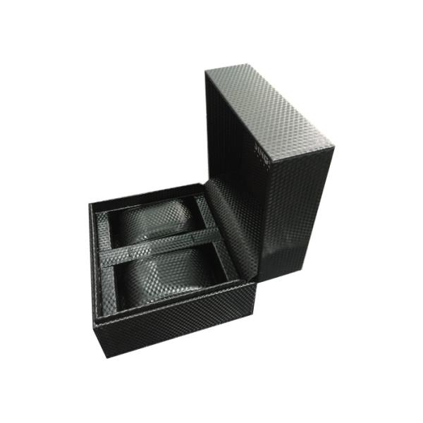 Custom Made Fashion Double Watch Box Hot Stamping Logo Recyclable For Men