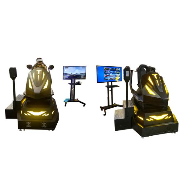 Black And Yellow VR Racing Simulator / Virtual Reality Racing Car