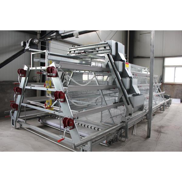 Hot Dip Galvanized Broiler Chicken Cage 200-300 Chickens / Set