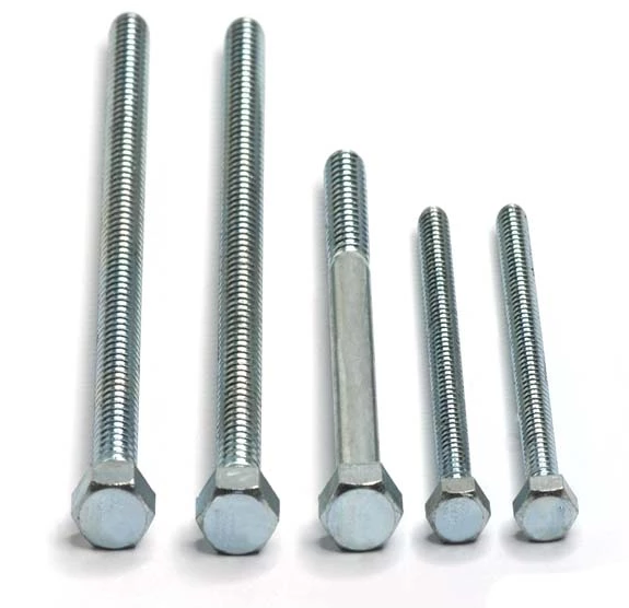 DIN931 Steel Zinc Plated Half Threaded Hex Head Bolts , Partially Threaded Metric Bolts