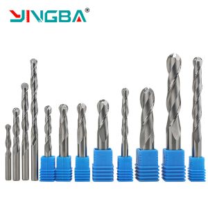 Quality Manufacturer CNC Tools 2Flutes Carbide Ball Nose CNC Router Bits Aluminum Carbide Milling Cutter Carbide End Mill for sale