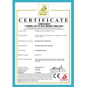 Changzhou Senmao Machinery Equipment Co. LTD Certifications