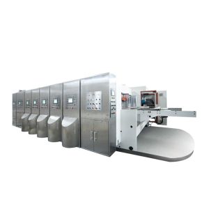 Computerized Corrugated Flexo Printing Machine , Rotary Die Cutting Machine