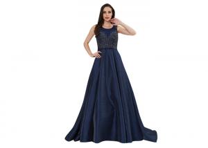 Customize Fluffy Embroidery Arabic Evening Dresses Lady Formal Dress