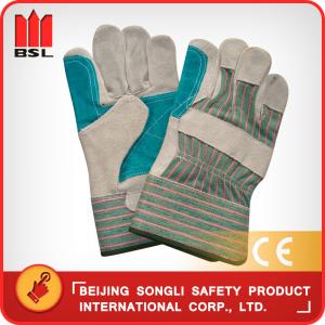 Quality SLG-HD6020-G cow split leather working safety gloves for sale