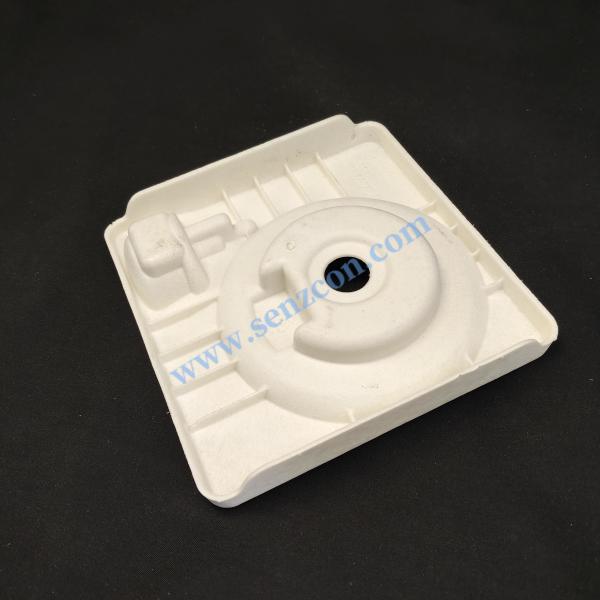 Hardware rollers, white sugarcane pulp paper pulp molded base, environmentally friendly, degradable, shockproof and scratch-resistant.