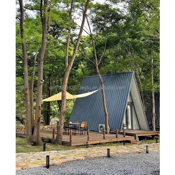 Modern Triangle Houses Kit Homes Modular House Container House A Frame Wooden Camper Hotel Home with Customized Color