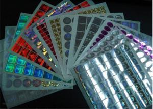 Quality Permanent Glossy Waterproof Holographic Security Stickers With Multicolor for sale
