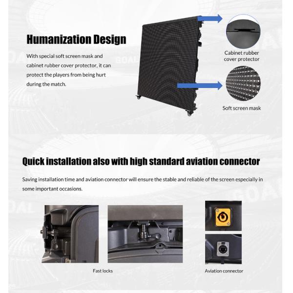 LED Visual P6.67 P8 P10mm LED Sign Advertising Stadium Perimeter LED Display for Sport Arena