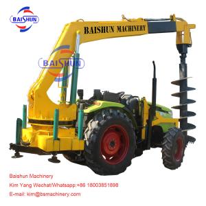 China Electrical Works Garden Tractor Post Hole Digger , 3 Point Hitch Post Hole Digger on sale