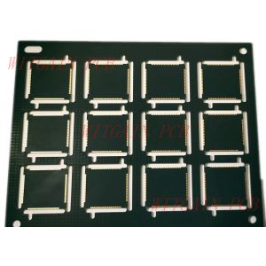 FR4 Material 2 Layer PCB Finished Thickness 1.0MM Black Solder Mask 0.2MM Hole