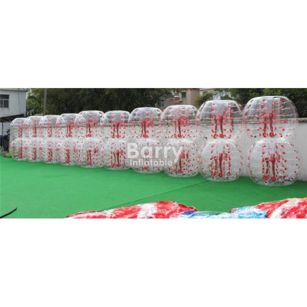 Outdoor Inflatable Toys 100% TPU / PVC 1.5m Red Dot Inflatable Bubble Soccer Ball