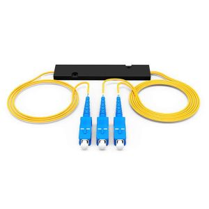 1260nm 2.0mm SC UPC 1x2 PLC Fiber Optic Splitter