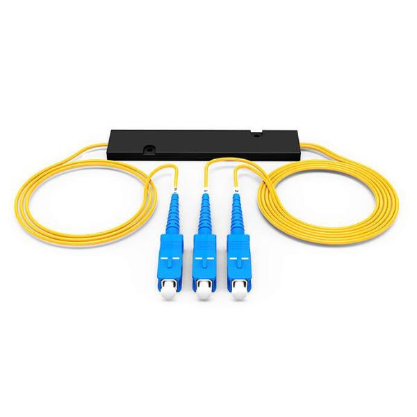 1260nm 2.0mm SC UPC 1x2 PLC Fiber Optic Splitter